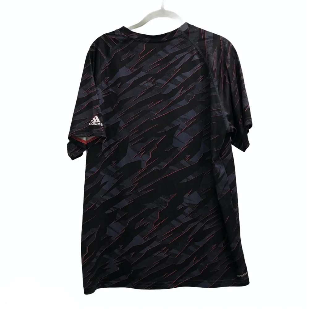 ADIDAS REFRESH SEIZE THE DAY TEE BLACK/GRAY/ORANGE SIZE LARGE